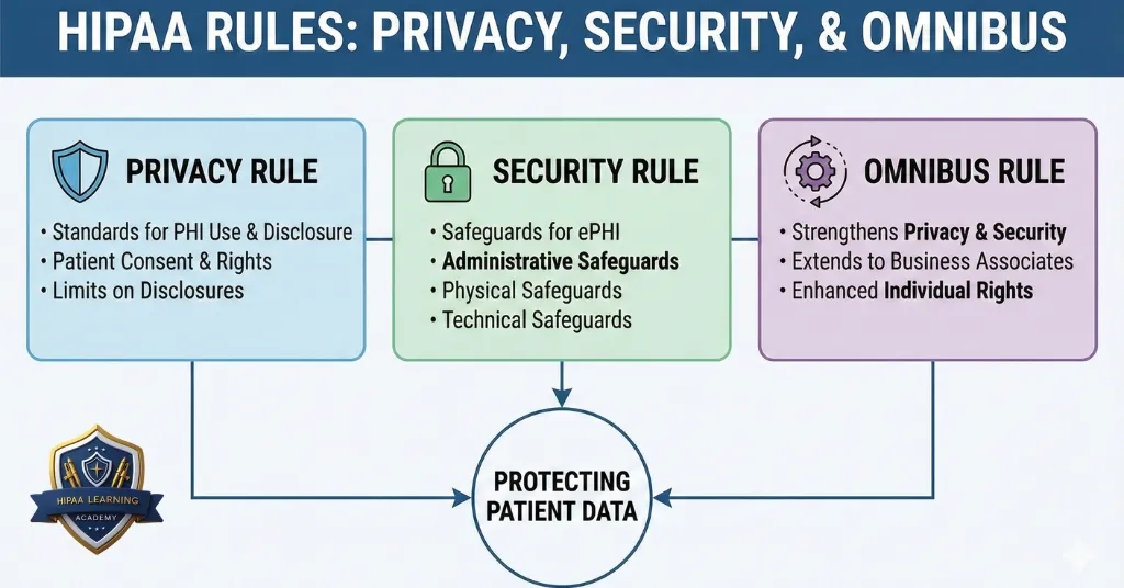 Understanding Hipaa: A Pre-Test Guide 2 HIPAA Rules Privacy, Security, and Omnibus